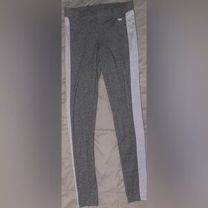 PINK Victoria's Secret Gray and White Leggings